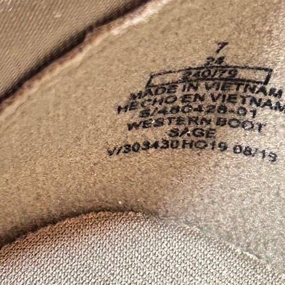 Old Navy Boots‎ Womens 7 Tan Sueded Western Ankle Boots Booties - Picture 9 of 11